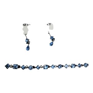 Givenchy Crystal Earrings And Bracelet Vintage